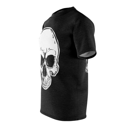 Skull on Black by MOrBO - Unisex AOP Cut & Sew Tee