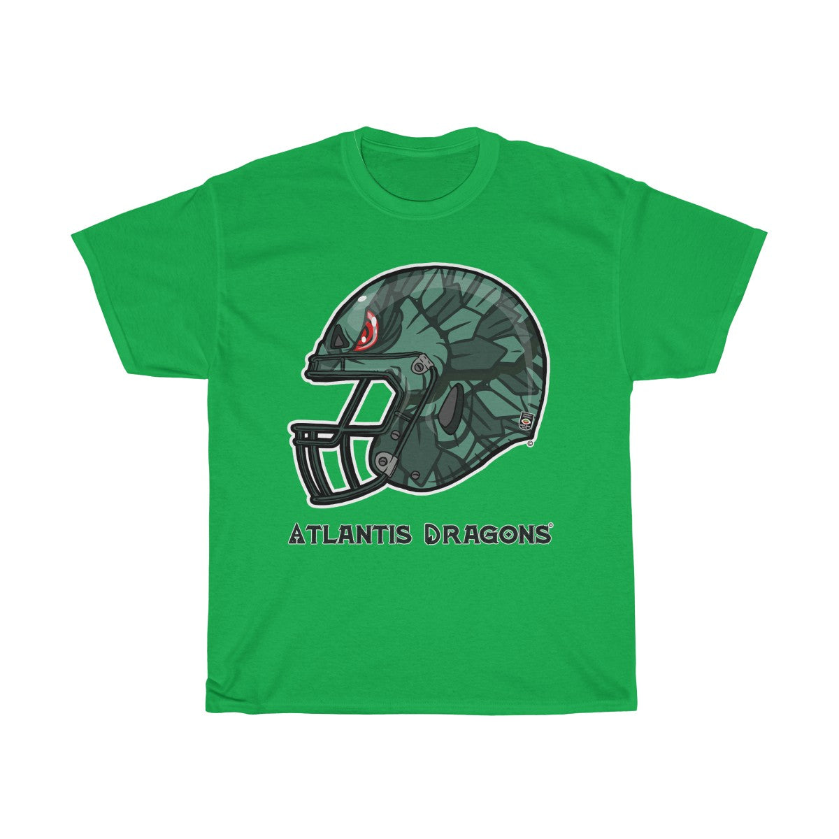 Atlantis Dragons helmet Fantasy - Unisex Heavy Cotton Tee