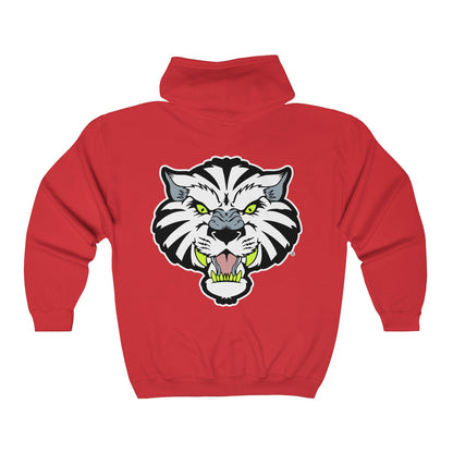 White Tigers Fantasy - Unisex Heavy Blend™ Full Zip Hooded Sweatshirt