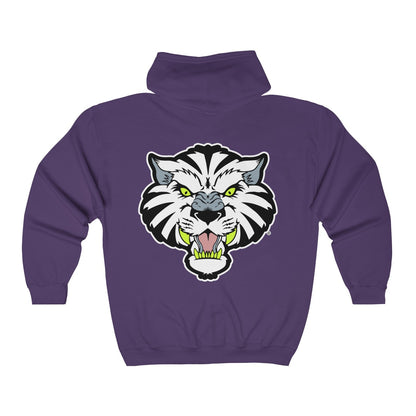 White Tigers Fantasy - Unisex Heavy Blend™ Full Zip Hooded Sweatshirt